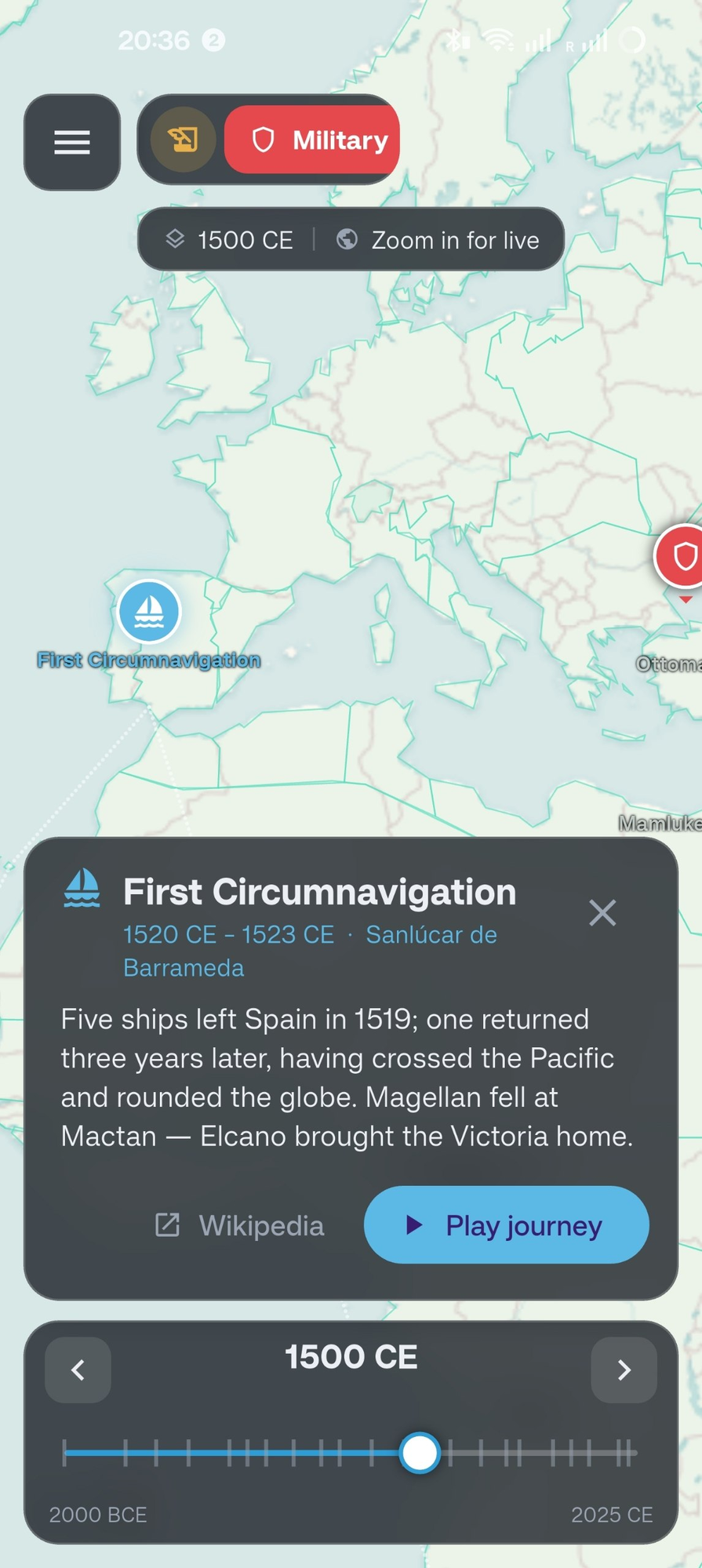 Chronomap screenshot
